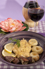 Zone diet-chicken breast with lemon