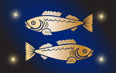 Fototapeta premium zodiac sign of the fish