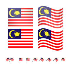 Malaysia Flags EPS 10