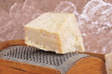 Grated parmesan cheese on
