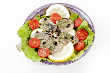 Boiled beef tongue