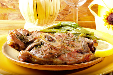 roast pork with green pepper