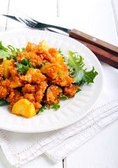 Couscous with courgette and  aubergine