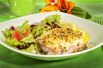 grilled salmon and cheese