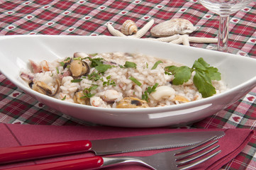 risotto with seafood