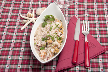 risotto with seafood