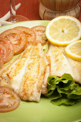 plaice fillets roasted