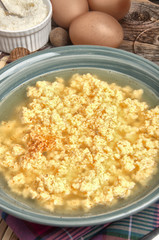 stracciatella ew and parmesan