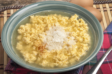 stracciatella ew and parmesan