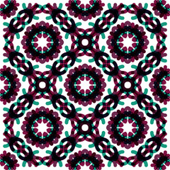 Seamless vector geometric abstract pattern. Creative round