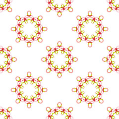 Seamless vector geometric abstract pattern. Creative round