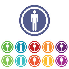 Man signs colored set