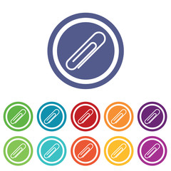 Paperclip signs colored set