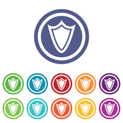 Shield signs colored set