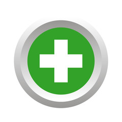 Obraz premium Add round button, volumetric