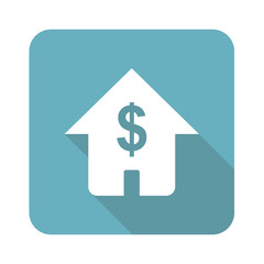 Dollar house icon, square