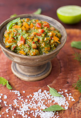 Homemade Salsa Sauce in a Bowl