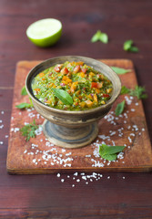 Homemade Salsa Sauce in a Bowl