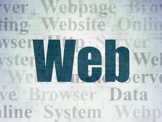 Web development concept: Web on Digital Paper background