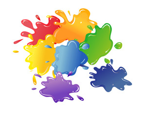 colored blots.