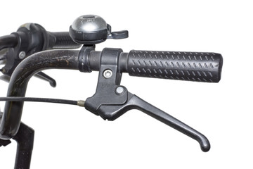 The bicycle brakesl on white background.
