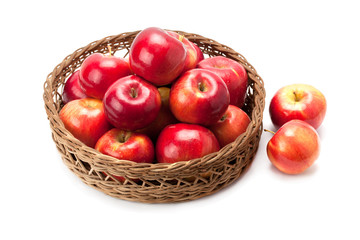 apples arranged in a basket