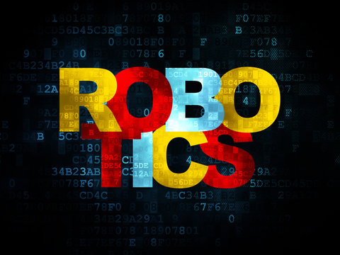 Science concept: Robotics on Digital background