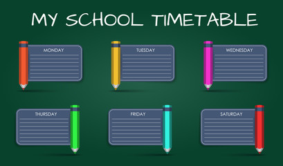 Template daily school timetable