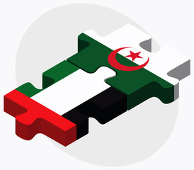 United Arab Emirates and Algeria Flags