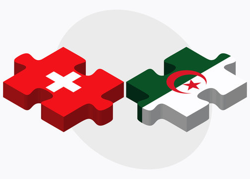 Switzerland and Algeria Flags