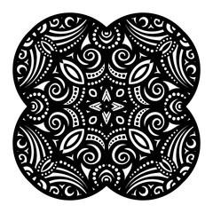 Vector Beautiful Deco Black Square