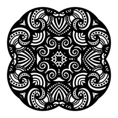 Vector Beautiful Deco Black Square