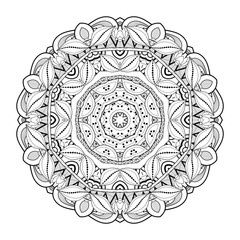 Vector Beautiful Deco Black Mandala