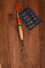 Fishing tools hook and bobber © maksimka37