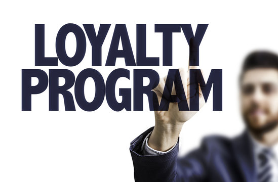 Business man pointing the text: Loyalty Program