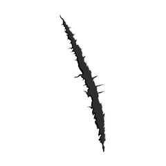 One black vertical trace of monster claw