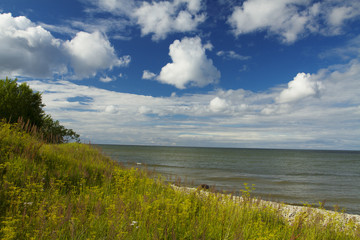 Baltic Sea in summer . beautiful scenery