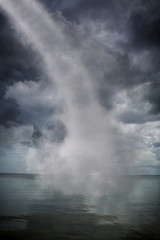 tornado over the ocean
