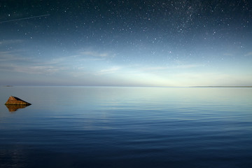 starry sky over the sea. Nature Europe.