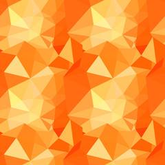 Vector polygonal geometric abstract seamless pattern in orange