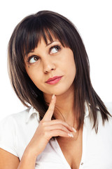 Young woman thinking