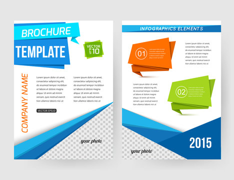 Corporate business stationery brochure template with