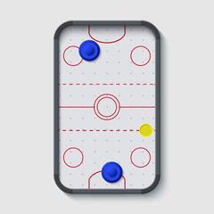 vector modern air hockey table on white
