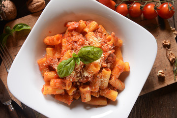 Penne pasta in tomato sauce