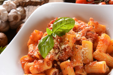 Penne pasta in tomato sauce