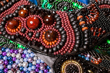 Obraz premium Background from close up of hand made jewelry. 