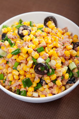 Tuna salad with sweet corn
