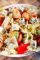 Blue cheese and tomatos salad