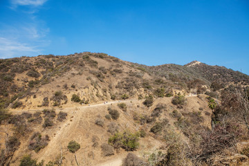 View of natural in mountains, Los Angeles runyon canyon park