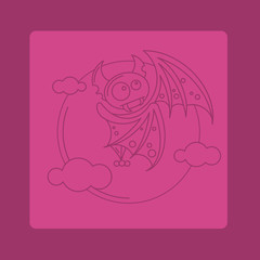 Vampire Dracula for Halloween. Vector icon in style flat